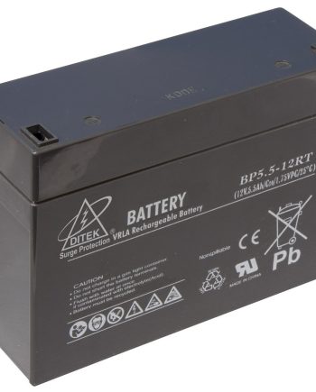 Ditek DTK-B12RT Replacement Batteries for BU450 and DRP16 Series, 12V 5AH