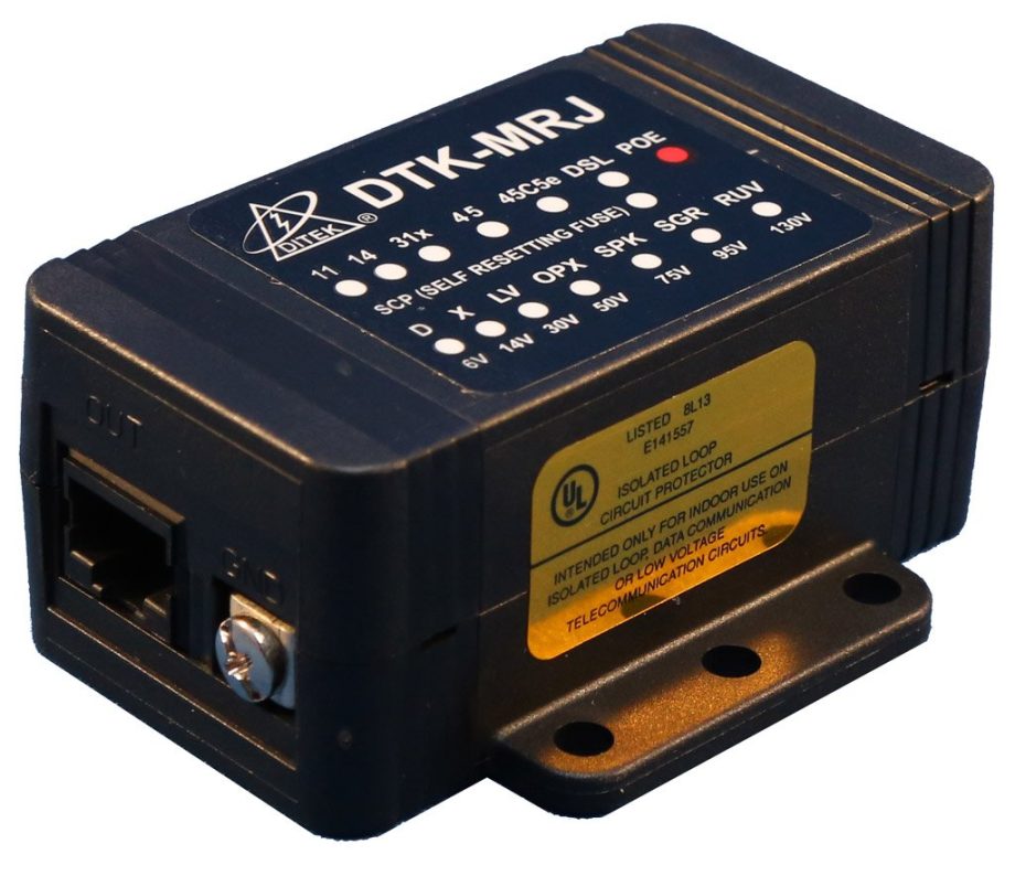 Ditek DTK-MRJPOE Power over Ethernet, Power/Video/Data Surge Protection