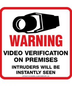 Maxwell DTV-207 Video Verification Decal – 4 x 4 – Red & Black (100 pk)