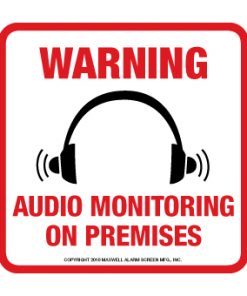 Maxwell DTV-208 Audio Monitoring Decal – 4 x 4 – Red & Black (100 pk)