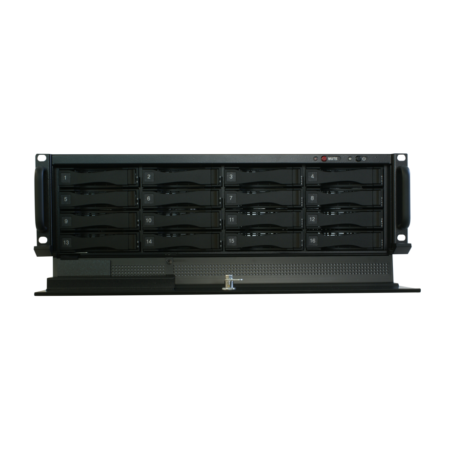 Digital Watchdog DW-BJ16NAS80TR 3U 16 Bay Chassis Storage for Blackjack Servers, 70TB