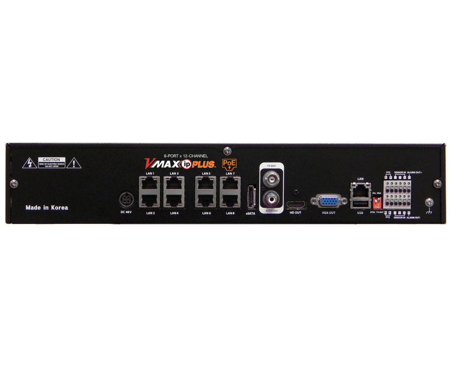 Digital Watchdog DW-VP128T8P VMAX IP Plus 8 Channel PoE Network Video Recorder with 4 Bonus Channels, 8TB