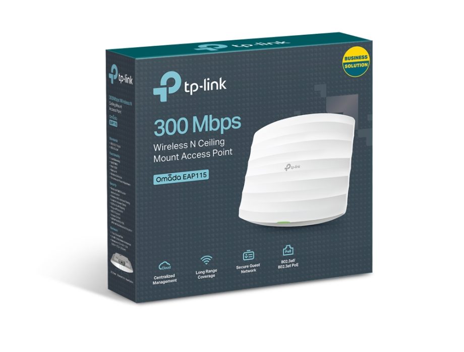 TP-Link EAP115 N300 Wireless N Ceiling Mount Access Point