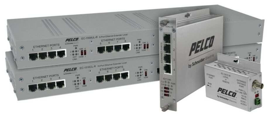 Pelco EC-1516CL-R EthernetConnect Local 16-Port Coaxial Extender