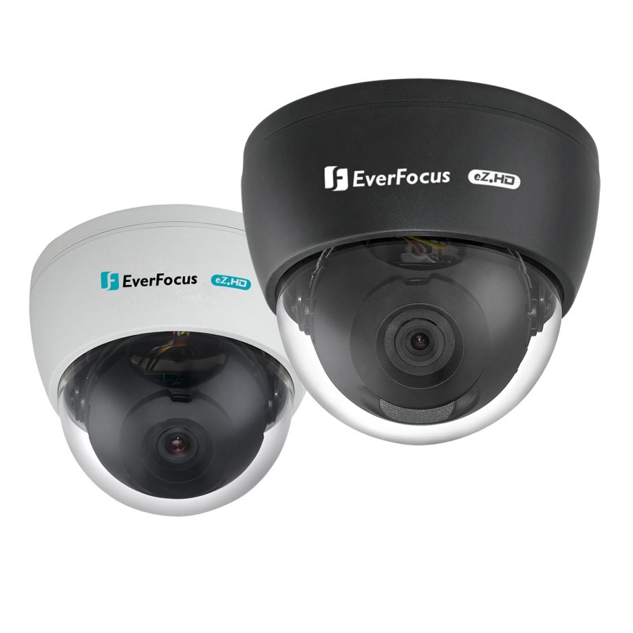 EverFocus ECD910FW 1080P AHD Indoor Dome Camera, 2.8-12mm Lens, White
