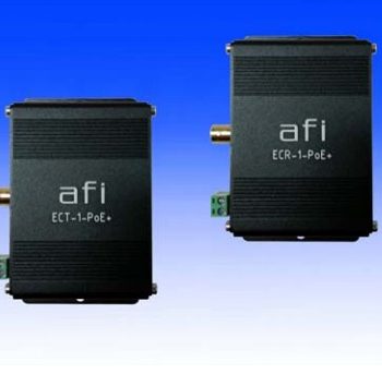 American Fibertek ECT-1-PoE+ 1-Port Ethernet Over Coax Transmitter with PoC/PoE+