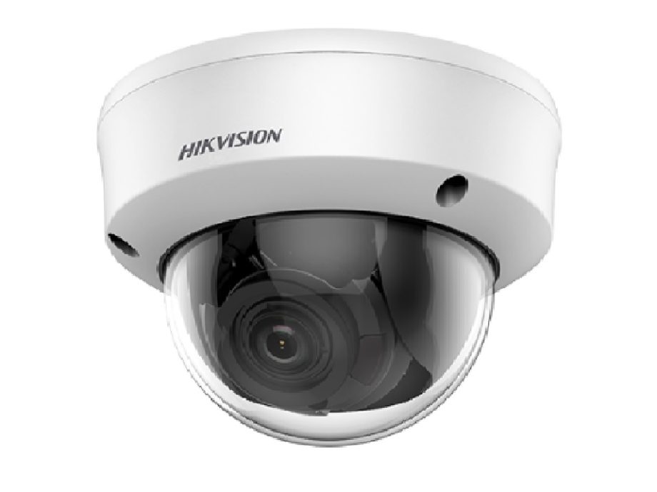 Hikvision ECT-D32V2 1080p HD-AHD/HD-TVI/HD-CVI Analog Outdoor IR Dome Camera, 2.8-12mm Lens