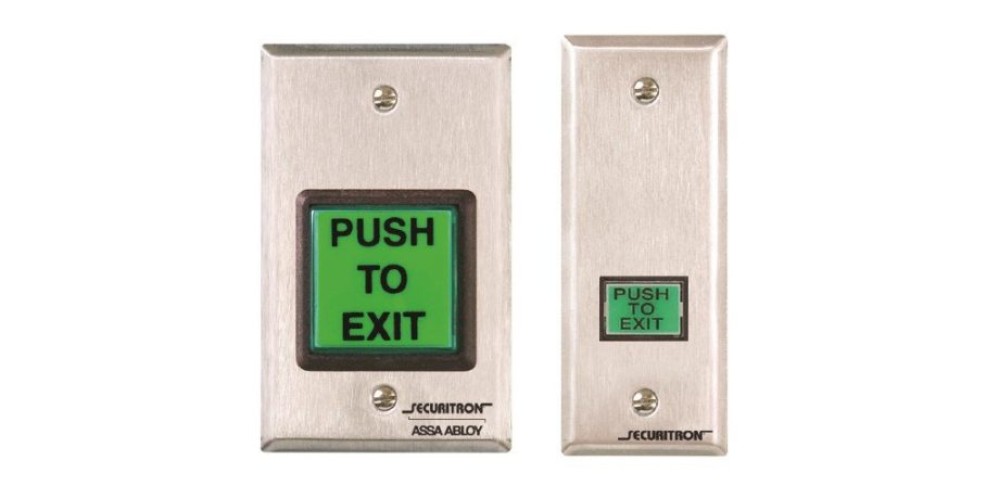 Securitron EEB3N Emergency Exit Button with 30 Second Timer, Narrow Stile, Green/Red