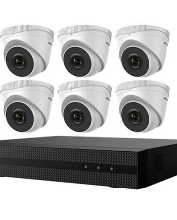 Hikvision EKI-Q82T26 Kit Includes Six 2 Megapixel Outdoor Turret Cameras, 2.8mm lens with One 8 Channel NVR with PoE, 2TB