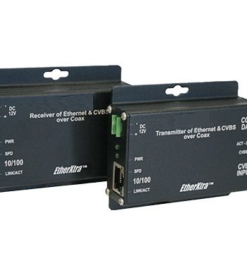 American Fibertek ET1100C2-R Receiver of 10/100Base-TX Ethernet Plus CVBS Over Coaxial