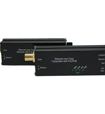 American Fibertek ET1100CP-T-MT Transmitter of 10/100Base-TX Ethernet Over Coaxial with PoC