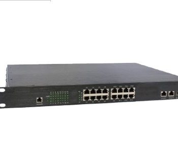 American Fibertek ET16122MPp-S Web-smart 16-port 10/100Base-TX (PoE+) + 2-port 10/100/1000Base-T/SFP Combo Ethernet Switch