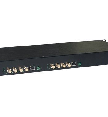 American Fibertek ET2200CPp-R8 Receiver of 8-port Coax to 2-port 10/100/1000Base-TX Ethernet over Coax Extender with PoC