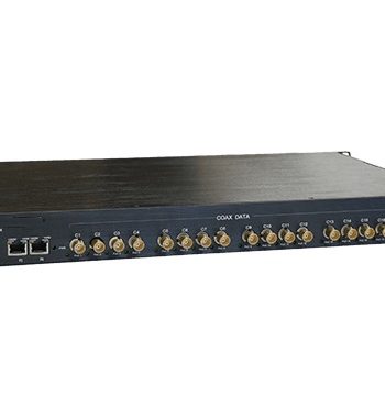American Fibertek ET4200CPp-RS16 Receiver of 16 Port Coax to 4 Port 10/100/1000Base-TX Ethernet Switch with PoC