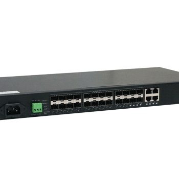 American Fibertek ET42202M-S L2+ Managed 20-port 100/1000Base-FX SFP + 4-port 10/100/1000Base-TX Optical Ethernet Switch, AC power inputs