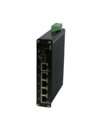 American Fibertek ET5212PpH-S-DR 5-port 10/100/1000Base-T (4-port PoE+) SFP Ethernet Switch