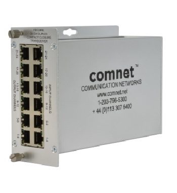 Comnet FDC24NL 24 Channel Duplex Contact Closure Transceiver (Non-Latching Relays), RS-422 Interface