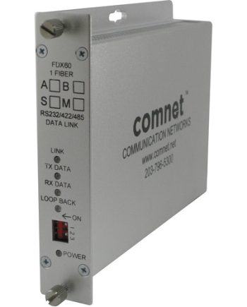 Comnet FDX60S1A RS232/422/485 2 & 4W Bi-directional Universal Data Transceiver, sm, 1 Fiber