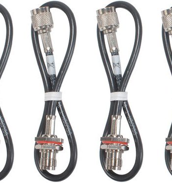 Bosch Front Mount TNC Connector Kit, Includes 4 Cables for use With RM-S / RM-D for UHF Receivers, FMC-K