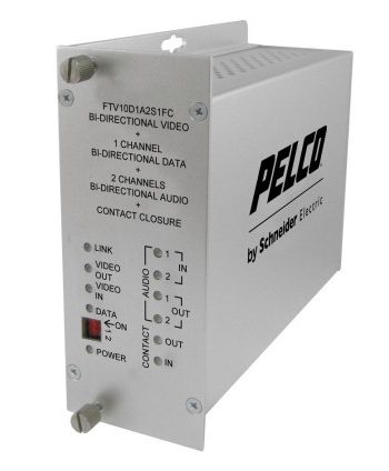 Pelco FRV10D1A2M1ST 1 Channel Bi-Directional Receiver with ST Connector, Multimode