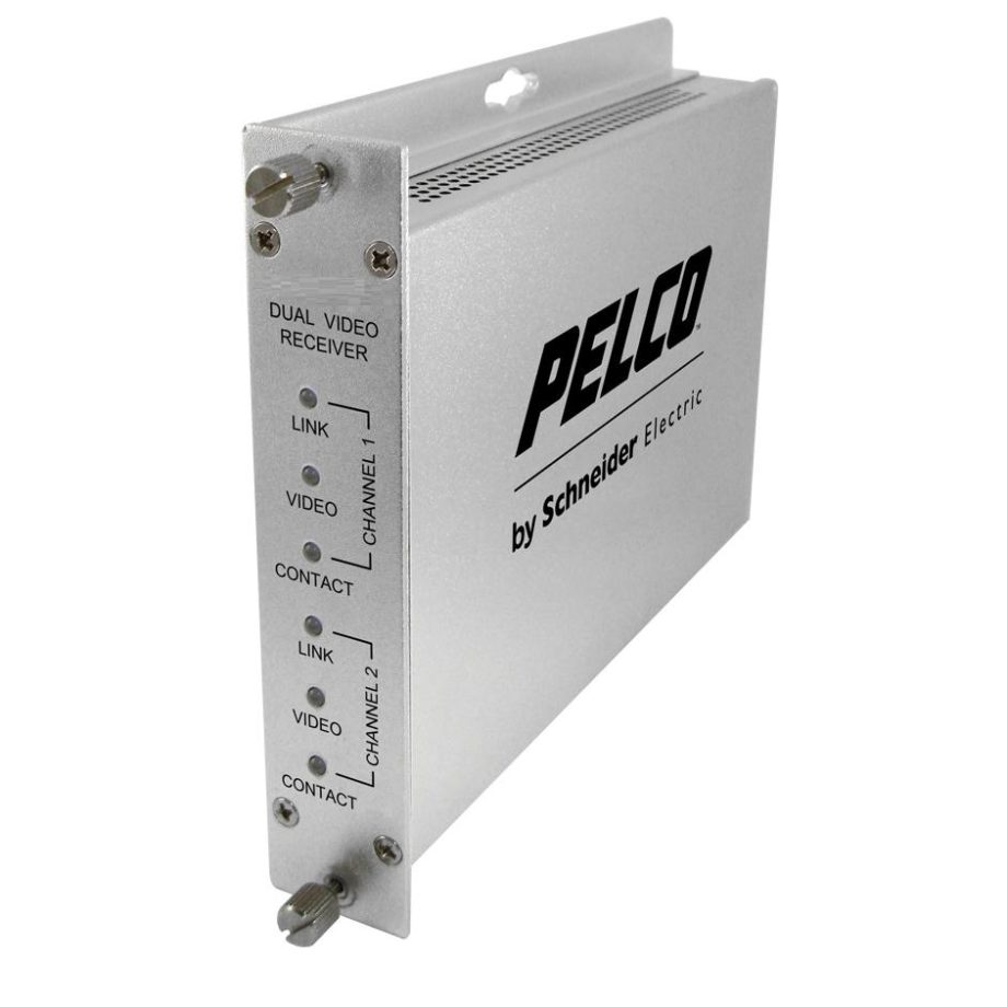 Pelco FRV20M2ST 2 Channel Fiber Receiver with ST Connector, Multimode