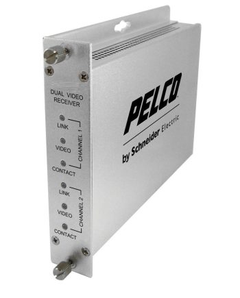 Pelco FRV20S2FC 2 Channel Fiber Receiver with FC Connector, Single-Mode