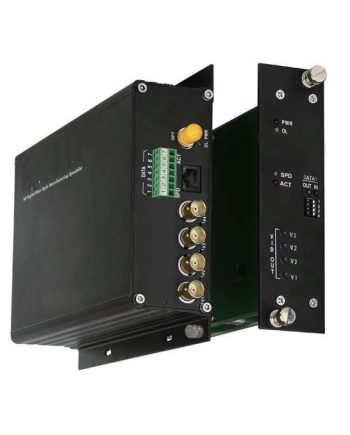 American Fibertek FT110DBE-SMR 1 Channel Video with 1 Channel Bidirectional Data and 10/100 Mbps Ethernet Transceiver, Multi-Mode