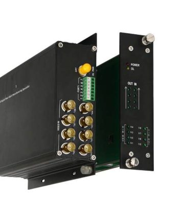 American Fibertek FT410AB-SSRL 4 Channel Long-haul Video with 1 Channel Bidirectional Audio Transceiver, Single Mode