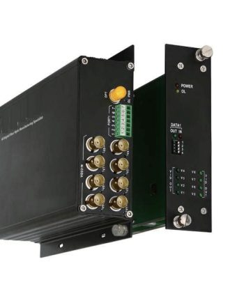 American Fibertek FT410DB-SSRL 4 Channel Long-haul Video with 1 Channel Bidirectional Data Transceiver, Single Mode
