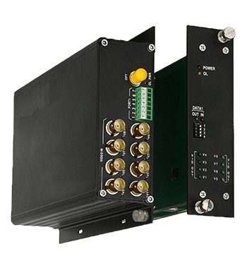 American Fibertek FT810DB-SSRL Long-haul 8-Channel Video with 1 Bi-directional Data Transceiver Card Module, Single-mode