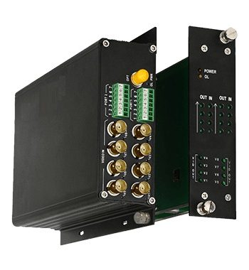 American Fibertek FT820AB-SMR 8-Channel Video with 2-Channel Bi-directional Audio Transceiver Card Module, Multi-mode