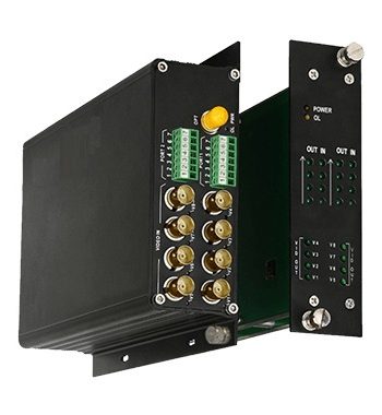 American Fibertek FT820AB-SSR Long-haul 8-Channel Video with 2-Channel Bi-directional Audio Transceiver Card Module, Single-mode
