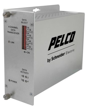 Pelco FTD4S1FC 4 Channel FC Fiber Transmitter Bidirectional Data, Single Mode