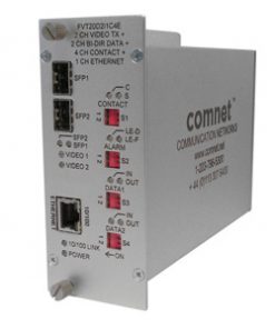Comnet FVR20D2I1C4E 2 Video Bi-directional Data Aiphone Intercom 4 Contact Closure 100Mb Ethernet SFP