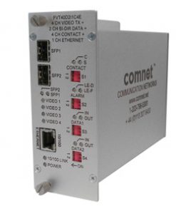 Comnet FVR40D2I1C4E 4 Video Bi-directional Data Aiphone Intercom 4 Contact Closure 100Mb Ethernet SFP