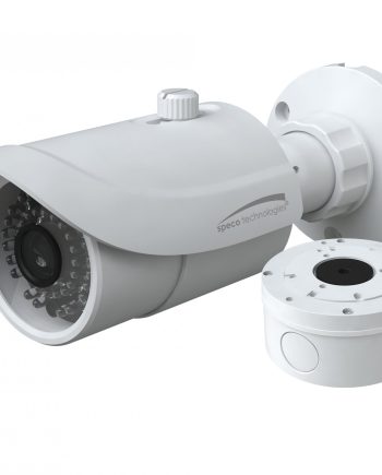 Speco H8B6M 4K 8 Megapixel IR Bullet Camera with Junction Box, 2.8-12mm Lens, White Housing