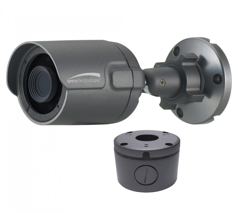 Speco HiB68 2 Megapixel HD-TVI Outdoor Bullet Camera with Junction Box, 3.6mm Lens, Dark Gray