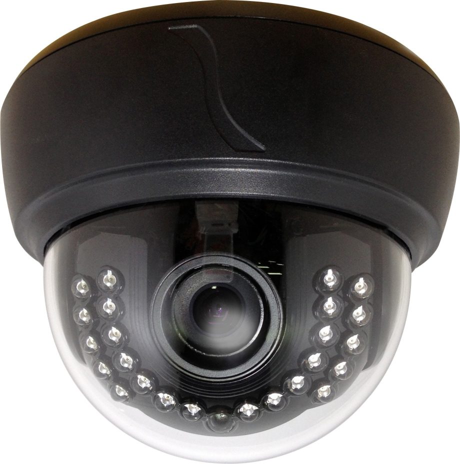 Speco HLED31D1B 650TVL Analog High Resolution Indoor Dome Camera, 2.8-12mm Lens, Black Housing