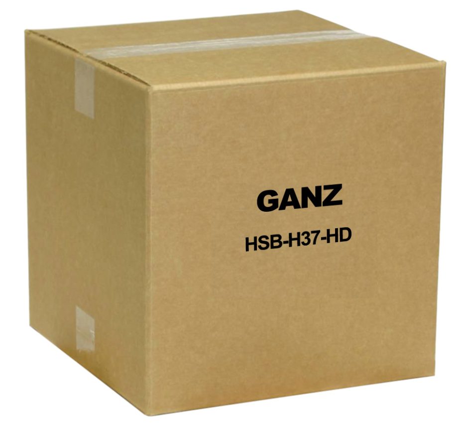 Ganz HSB-H37-HD 1080p AHD Height Strip Camera, 3.7mm Lens, Black Housing