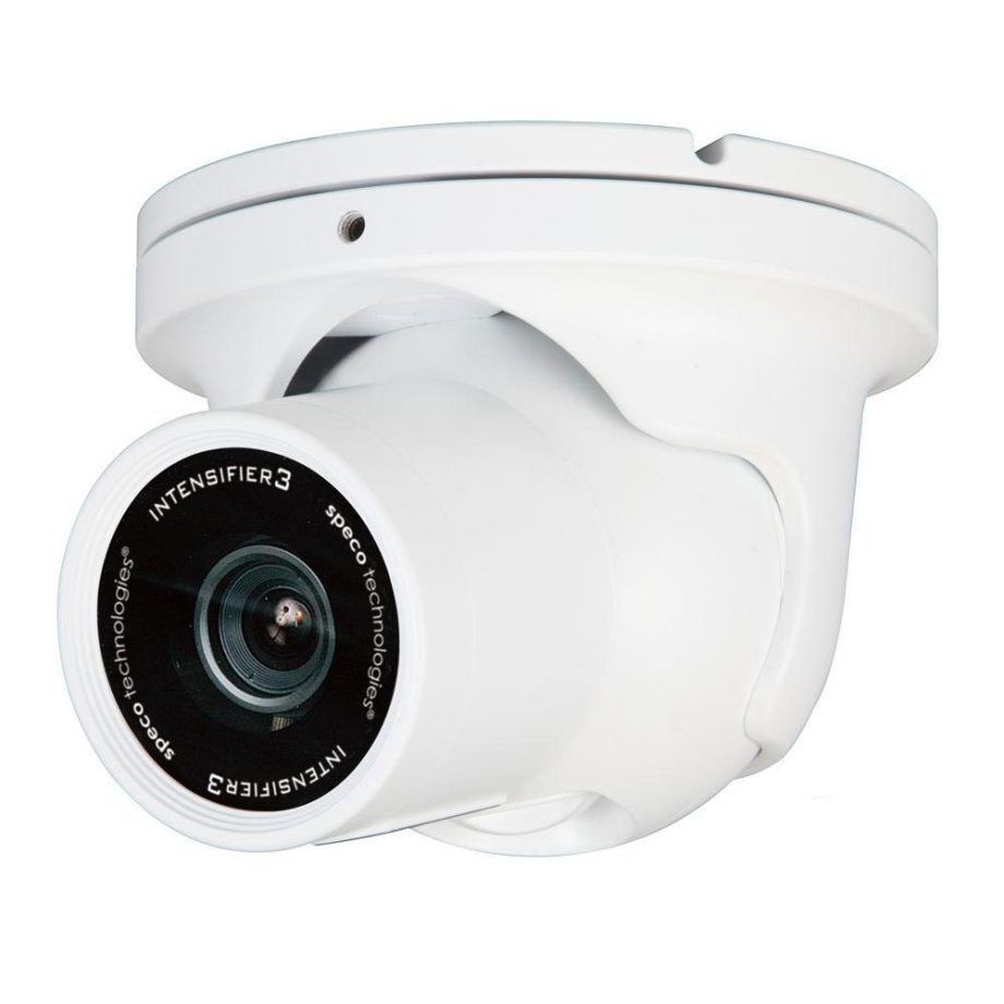 Speco HT-INTD10W 650 TVL Indoor/Outdoor Turret Camera, 9-22mm Lens, White Housing