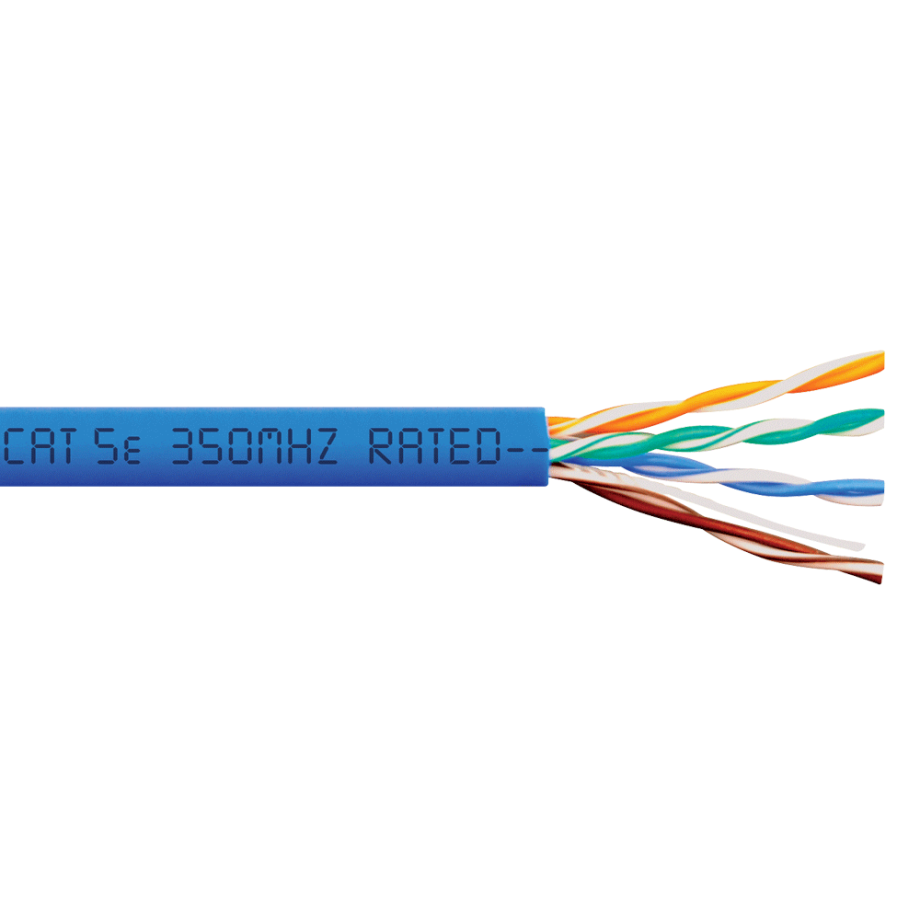 ICC ICCABP5EBL CAT5e 350MHz UTP/CMR Copper Premise Cable, Bulk, Blue, 1000′