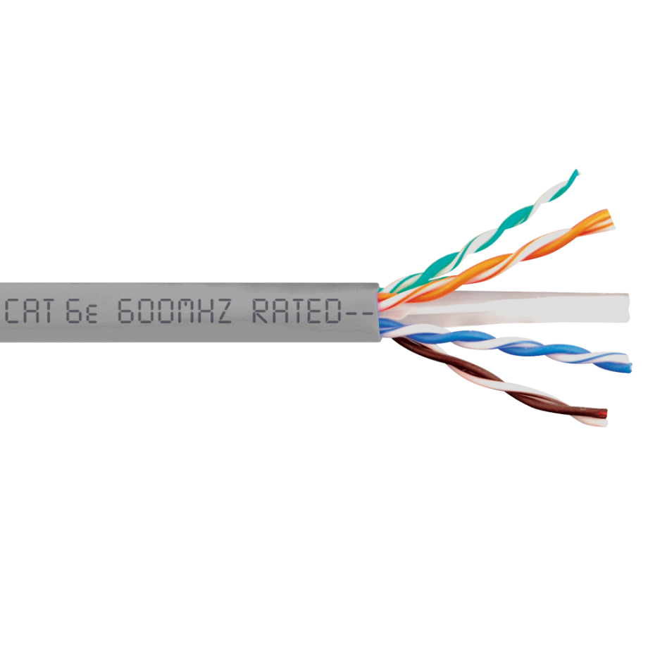 ICC ICCABP6EGY CAT6 600 UTP/CMP, Gray Copper Premise Cable, Bulk, 1000′