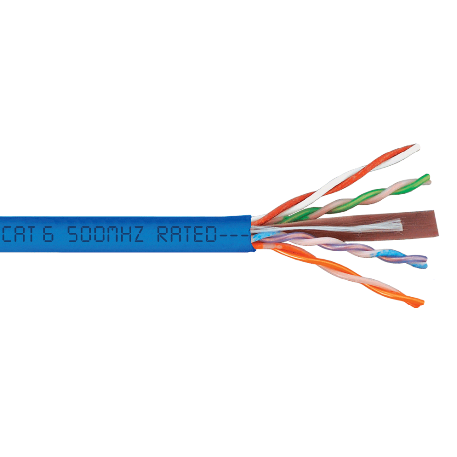 ICC ICCABP6VBL CAT6 350MHz UTP/CMR Copper Premise Cable, Bulk, Blue, 1000′