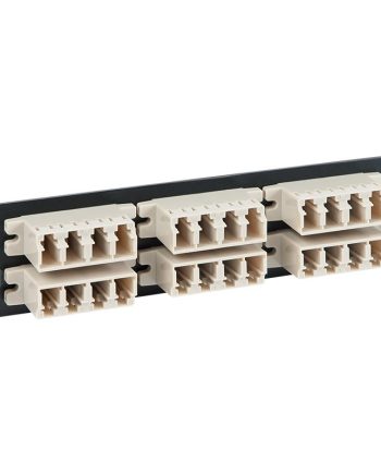 ICC ICFOPL1615 LC-LC Fiber Optic LGX Adapter Panel with Beige Multimode Adapters for 24 Fibers