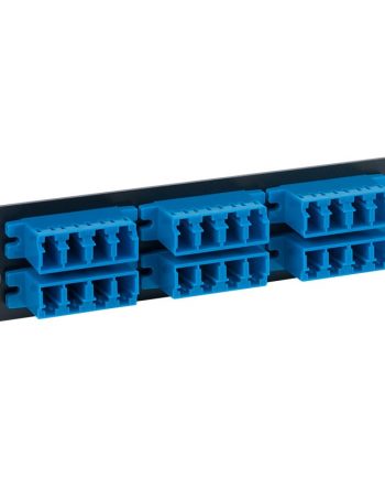 ICC ICFOPL1619 LC-LC Fiber Optic LGX Adapter Panel with Blue Single-mode Adapters for 24 Fibers