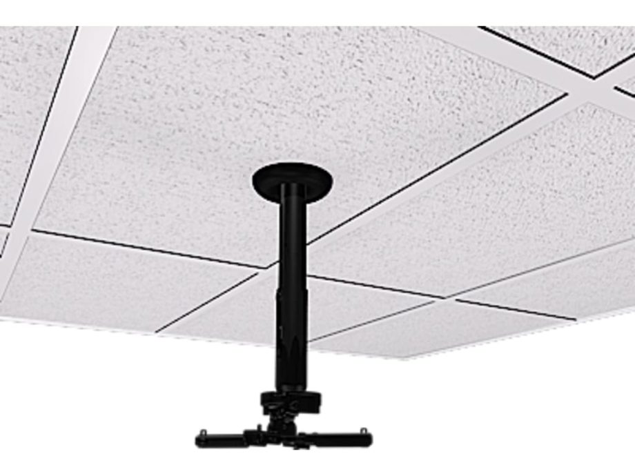 Crimson JKS-04 Suspended Ceiling Projector Kit with JR Universal Adapter and 4″ Fixed Drop, Black