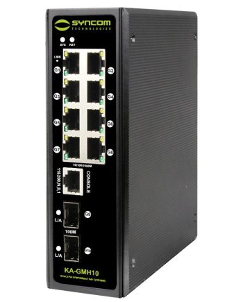Syncom KA-GMH10 8 Port Managed and Hardened Gigabit Switch with 2 Port Gigabit SFP