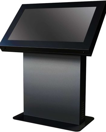 Peerless-AV KIL548-RAL9007-DIV Landscape Kiosk Enclosure for 48″ Displays with Hex Pin Screws Grey Aluminum, Black