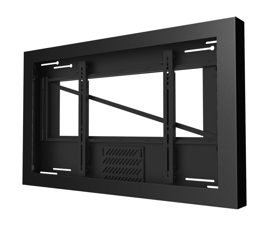 Peerless-AV KIL649A 49″ On-Wall Kiosk Landscape Enclosure with Plexiglass Display Covering, Black