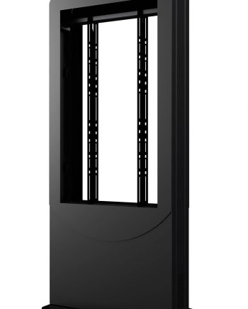 Peerless-AV KIPC2543B-3-EUK Floorstanding Portrait Back-to-Back Kiosk for 43″ Displays up to 3″ Deep, Black, EUK